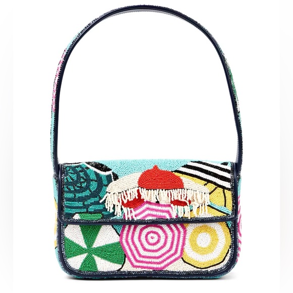 πΊπHPππΊ NWT Staud Beaded Tommy Bag Umbrellas - Picture 12 of 16